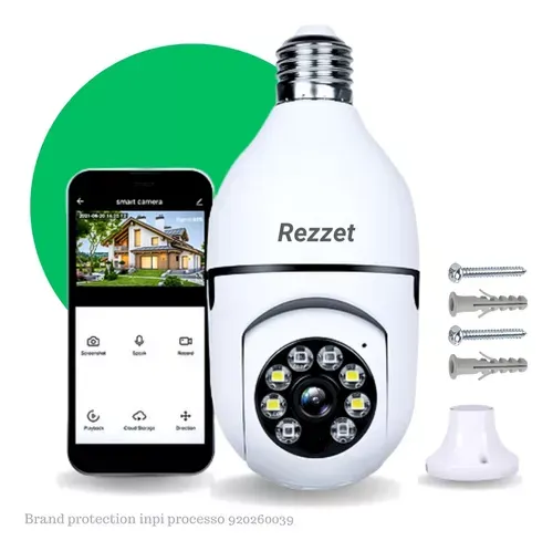 Cmera De Segurana Fergusom Lmpada Ip Wifi Com Viso Noturna Interna Externa App Yoosee Espi 360 Cor Branco